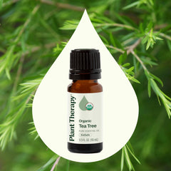 USDA Organic label on Tea Tree Oil bottle