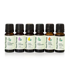 Front view of Plant Therapy Top 6 Organic Oils set packaging