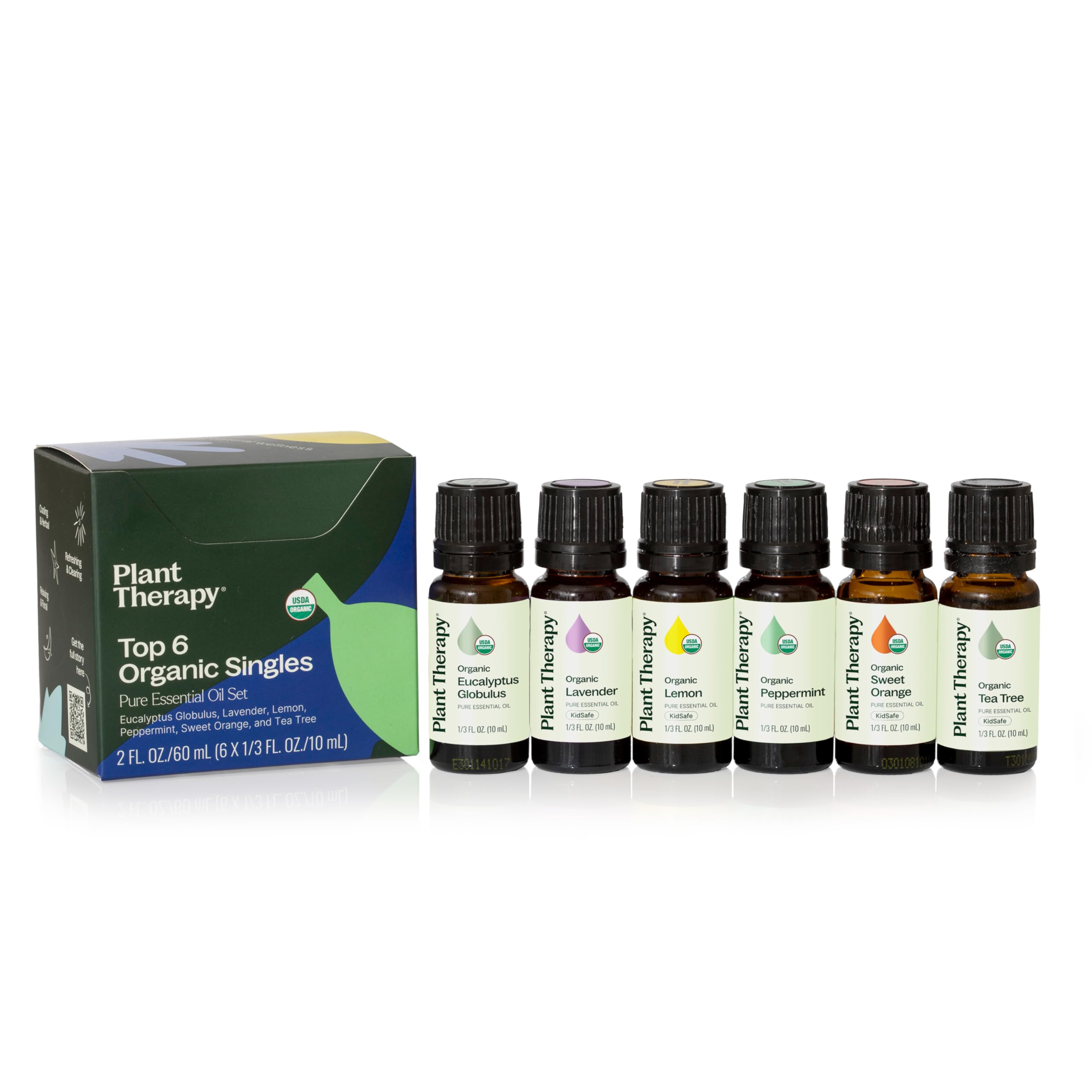 Lavender essential oil bottle (10 mL) from Plant Therapy Top 6 USDA Organic Set