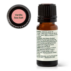 Relaxing aromatherapy scene featuring Vanilla Sea Salt blend