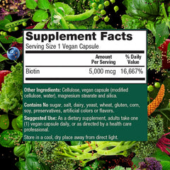 Vegan biotin capsules close-up