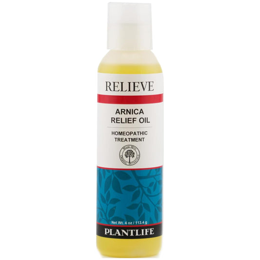 Plantlife Arnica Relieve Oil bottle with label