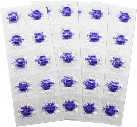 Plaqsearch Disclosing Tablets 40-count package with usage instructions