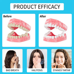 Illustration showing plaque, odor and stain removal