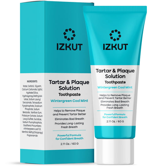 Plaque & Tartar Remover Toothpaste Wintergreen tube on white background