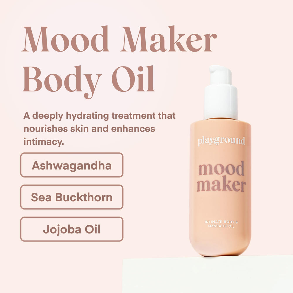 Bottle of Playground Mood Maker with label