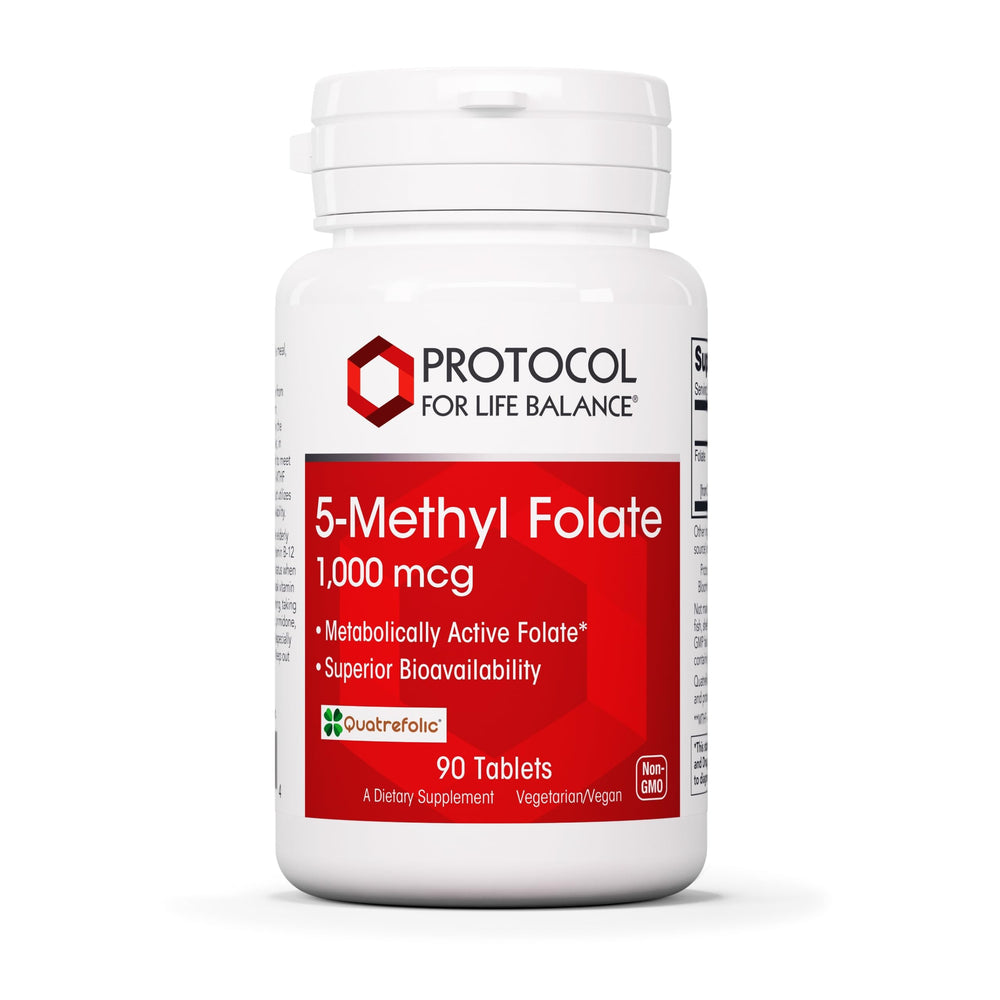 Bottle of Protocol For Life Balance 5-Methylfolate 1000mcg tablets