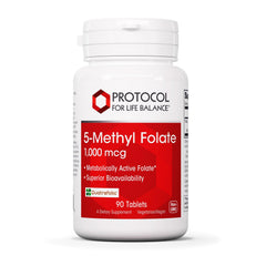 Bottle of Protocol For Life Balance 5-Methylfolate 1000mcg tablets