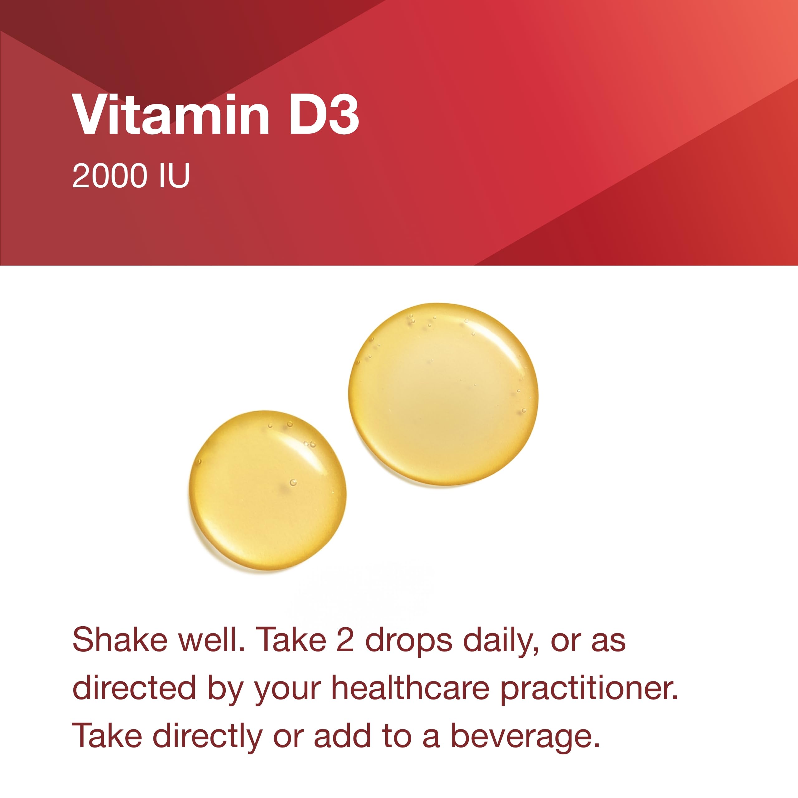 Two-pack of 1 fl oz liquid Vitamin D3 bottles