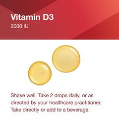 Two-pack of 1 fl oz liquid Vitamin D3 bottles