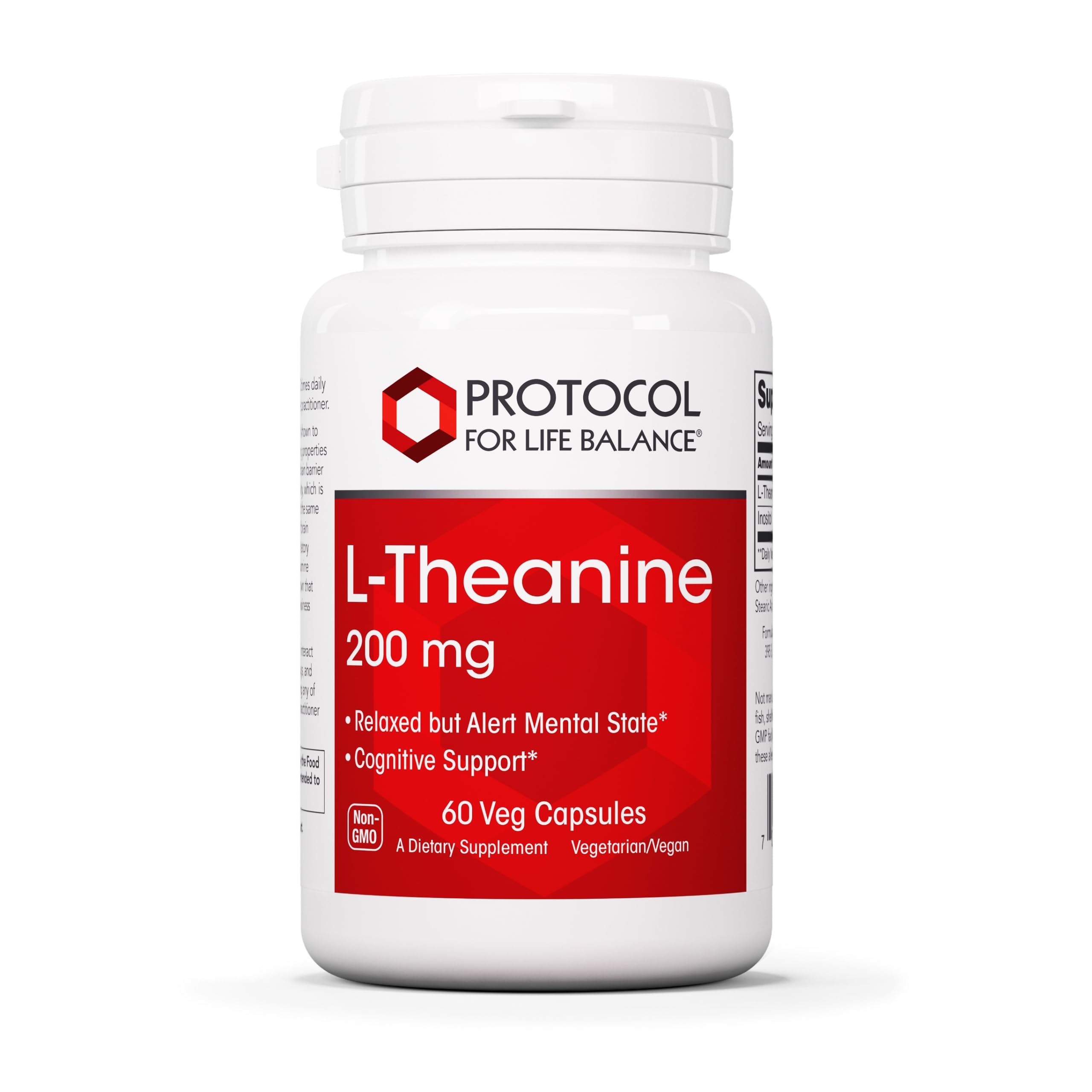 Protocol For Life Balance L-Theanine 200mg bottle label