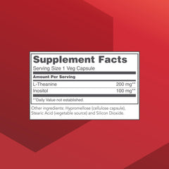 Close-up of L-Theanine 200mg capsules