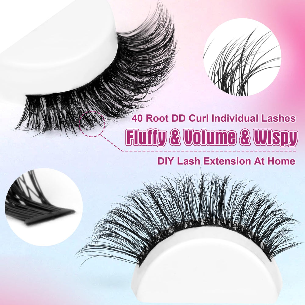 Pleell D-curve lashes 40D deliver a dramatic curl for standout eyes.