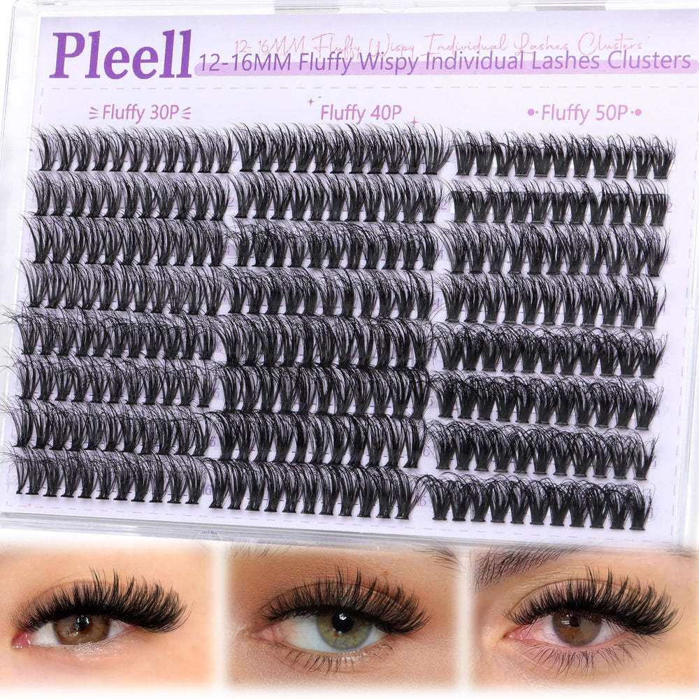 Pleell Wispy Lash Clusters packaging display for easy browsing and gifting