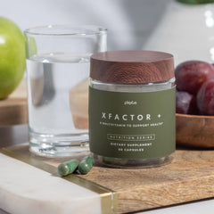 Close-up of Plexus Xfactor+® capsules