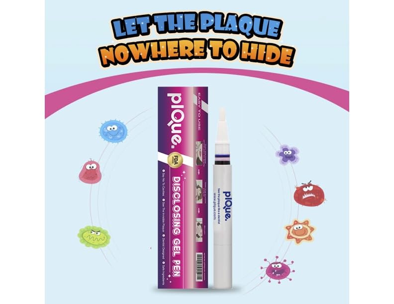 PLQUE pen used by braces wearer to spot hard-to-clean areas