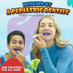 Close-up of purple detection on molars