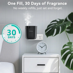 Open living room showcasing diffuser covering 500 sq ft