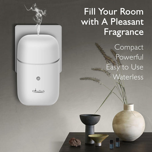 Plug-in waterless diffuser side view