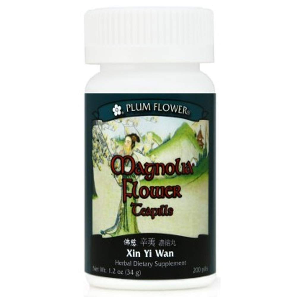 Bottle label for Plum Flower Magnolia Teapills Xin Yi Wan