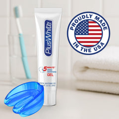 Open kit contents showing whitening gel and tray