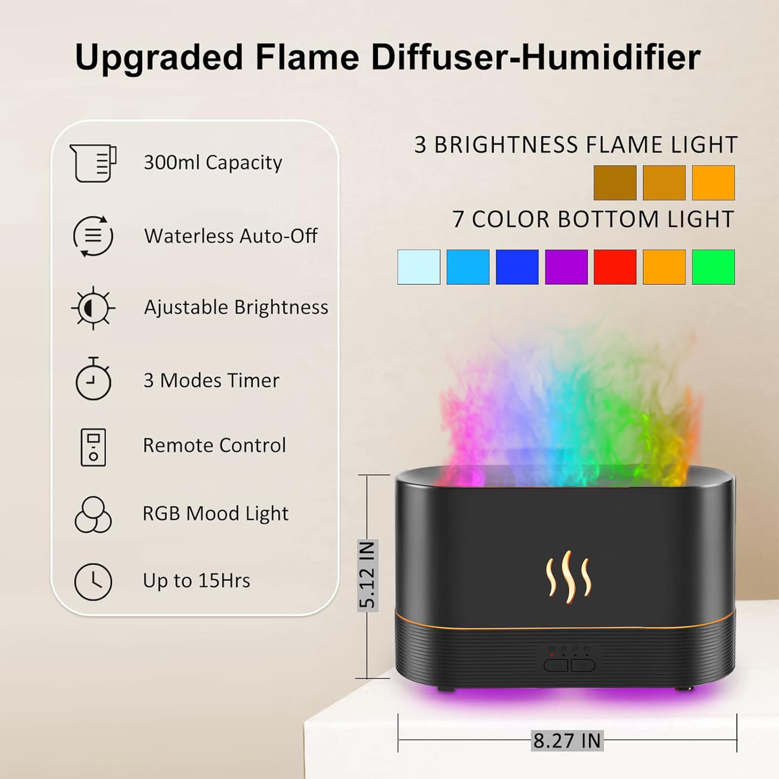 Large-room diffuser with 300ML water tank