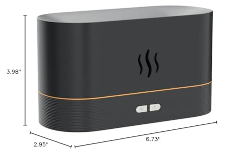 PLUWEL Flame Diffuser LED flame effect creating cozy ambiance.