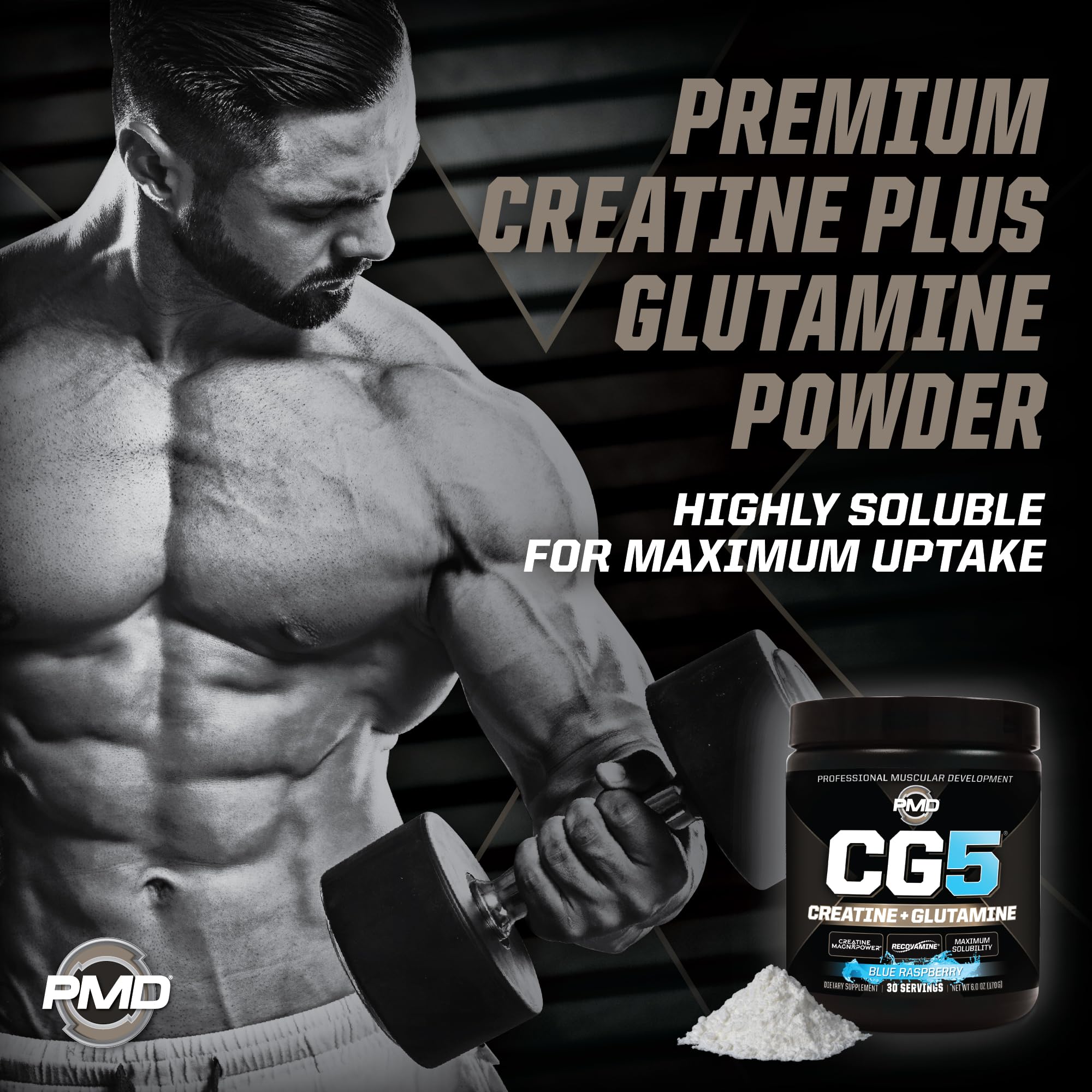 PMD CG5 blue raspberry single scoop beside tub for serving size.