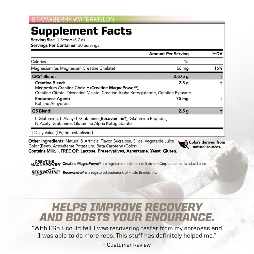 PMD CG5 back label - Nutrition facts - Strawberry Watermelon