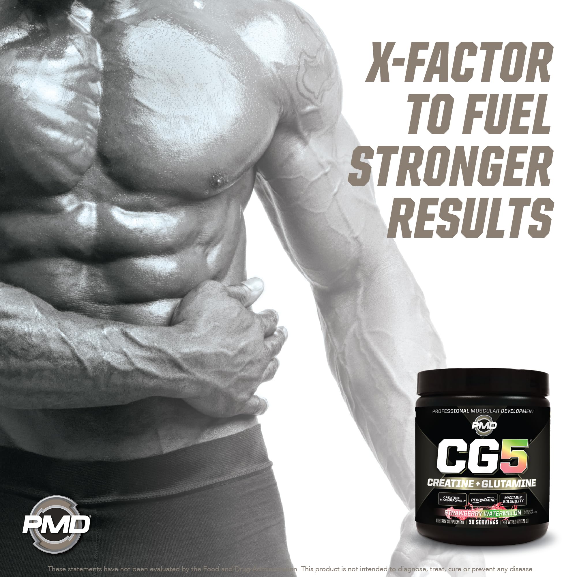 Hero shot: PMD Sports CG5 Premium Creatine & L-Glutamine Powder - Strawberry Watermelon