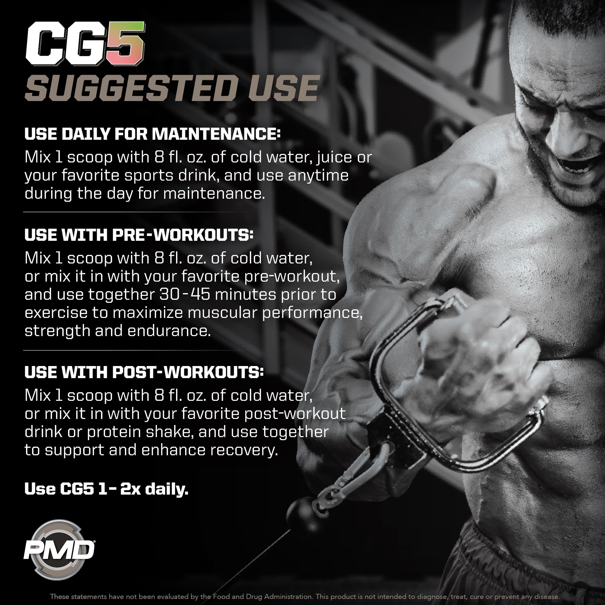 PMD Sports CG5 measuring scoop for accurate pre/post workout dosing