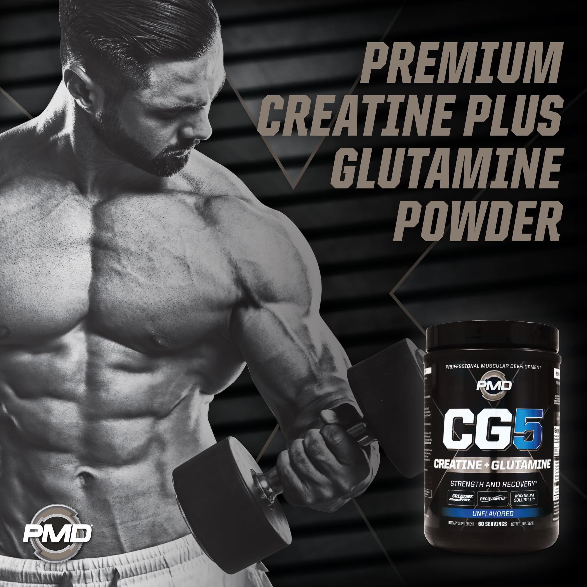 Unflavored powder suitable for pre- and post-workout