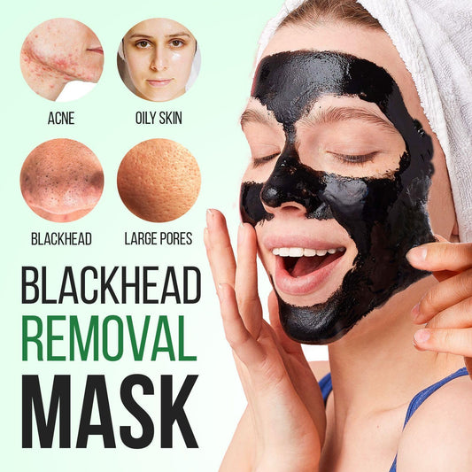 PMRXSETD mask close-up showing activated charcoal and pore-cleaning formula