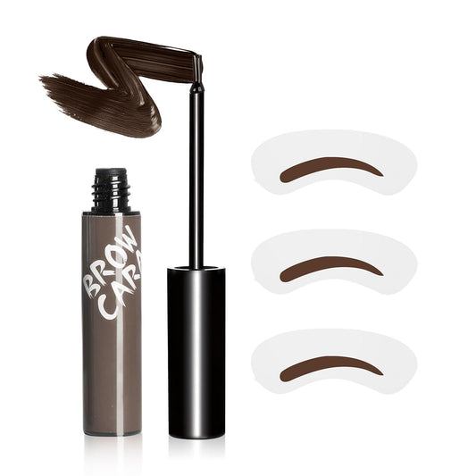 PMRXSETD Brow Tattoo Peel Off Tint close-up showing natural, defined brows that last.