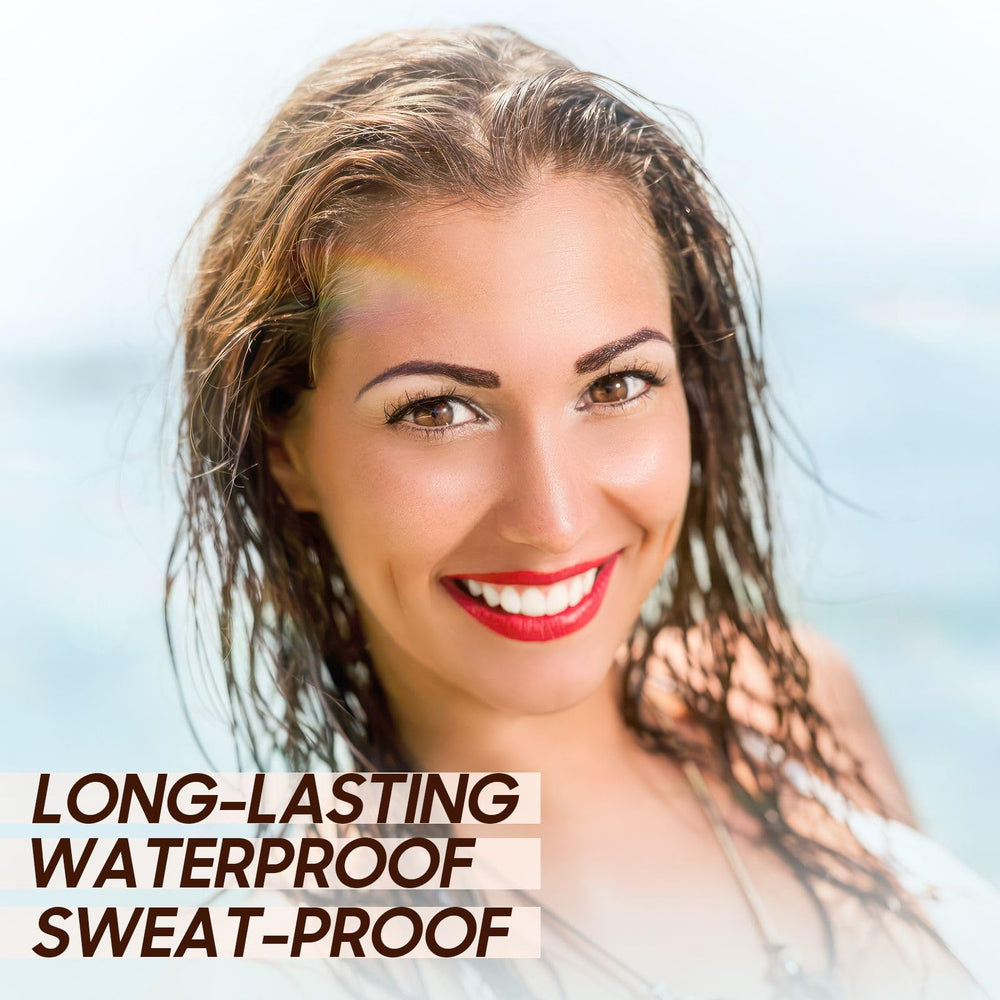 PMRXSETD Brow Tint Brush applying tint for even coverage.