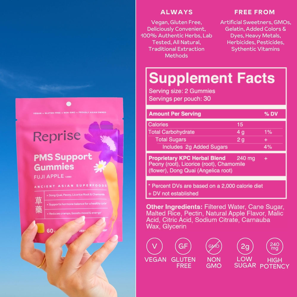 Vegan, gluten-free, non-GMO seal on bottle