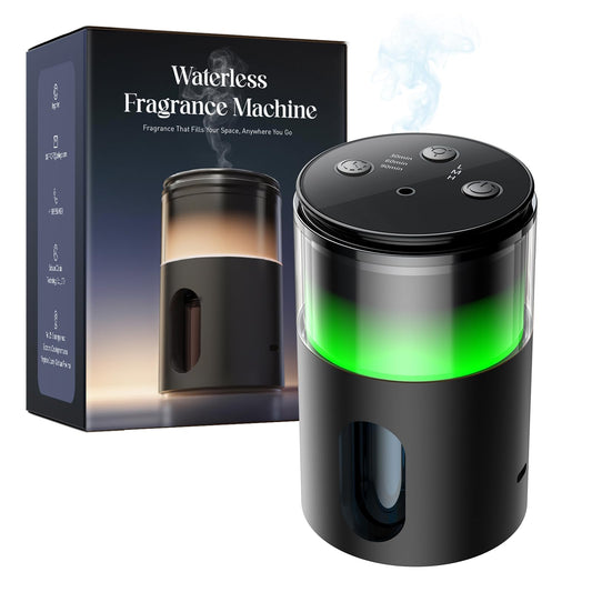 Pmsusoow Waterless Diffuser in Deep Black with 8-color LED