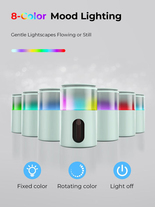 Pmsusoow diffuser displaying 9-color LED options