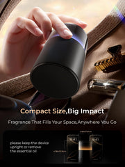 Diffuser compatible with standard 5-20 mL essential oil bottles