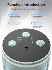 Diffuser controls showing timers and mist modes