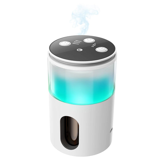 Pmsusoow Waterless Diffuser Snow White front view with 9-color LED