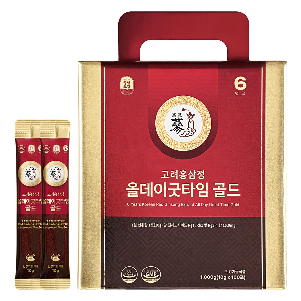 PNBG 6-Year Korean Red Ginseng Shot packaging with 100-stick box