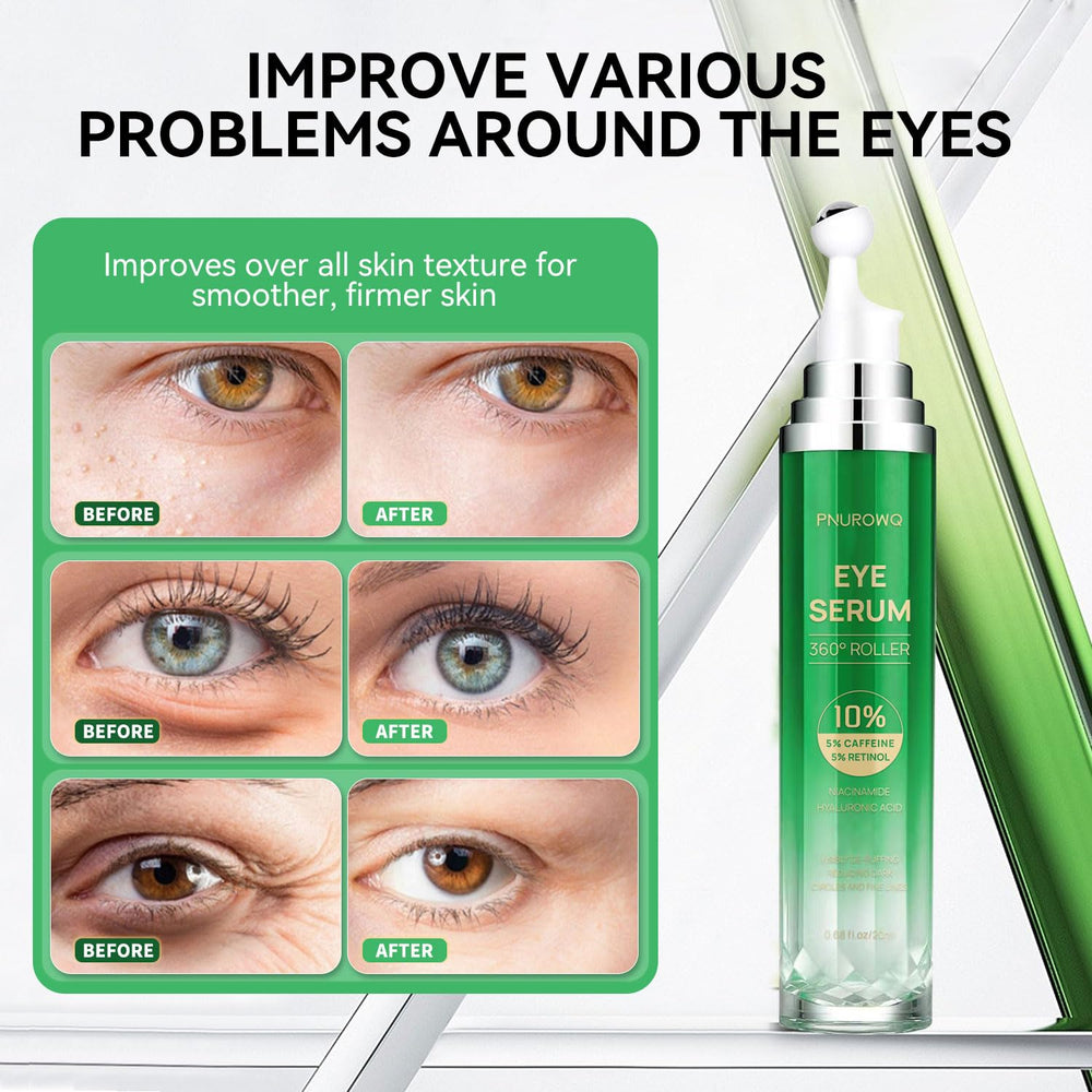 PNUROWQ eye cream with retinol and hyaluronic acid nourishes delicate skin.