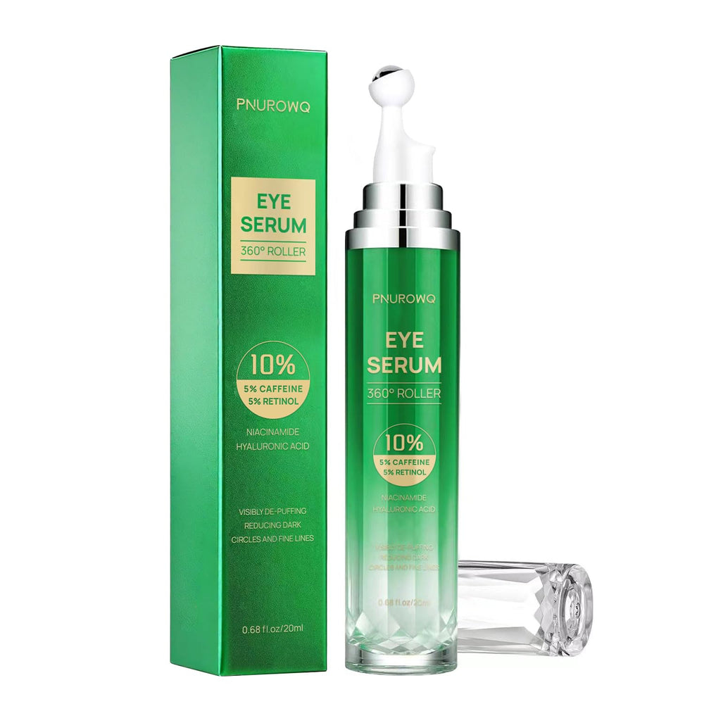 PNUROWQ eye cream roller 360° cools and smooths the under-eye area.