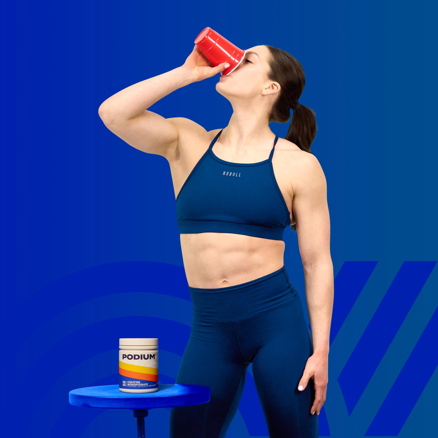 Unflavored creatine monohydrate scoop included