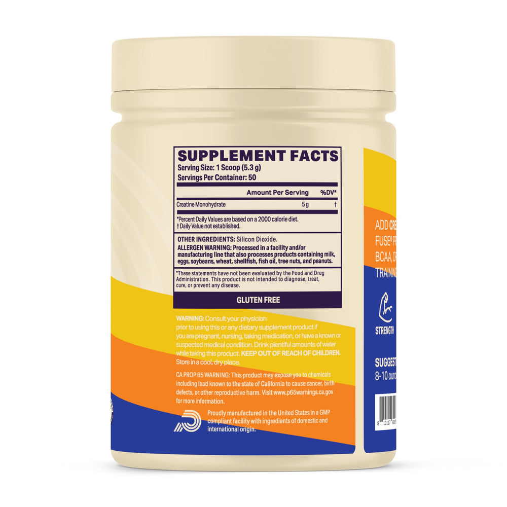 Athlete mixing creatine monohydrate into a beverage