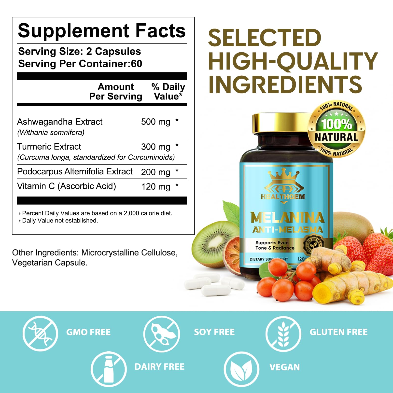 Podocarpus extract and Vitamin C highlight