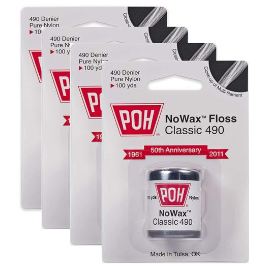 POH Dental Floss Unwaxed - 4 pack, 100 yards per unit
