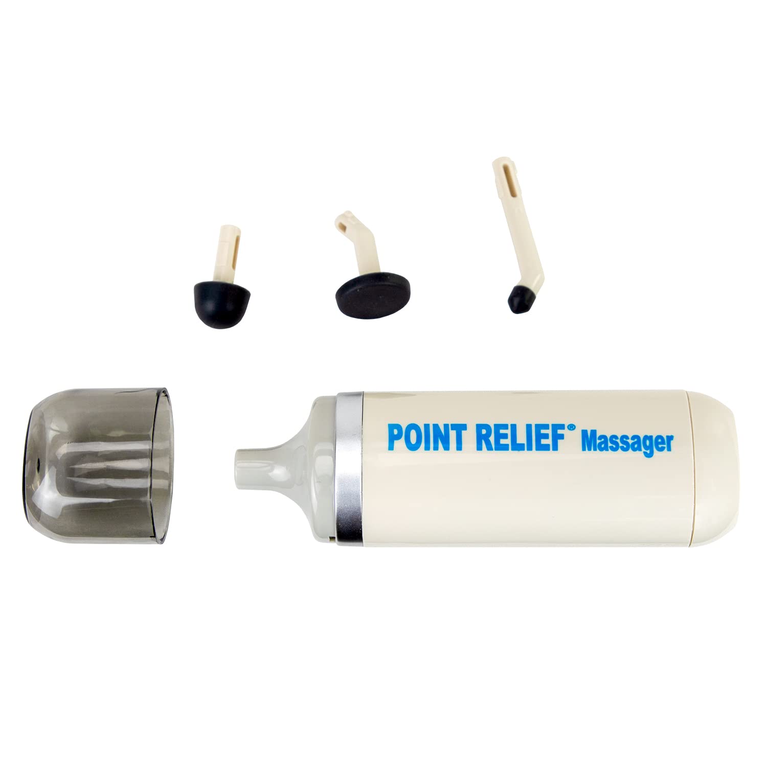 Point Relief Mini-Massager front view, compact handheld device for quick relief.