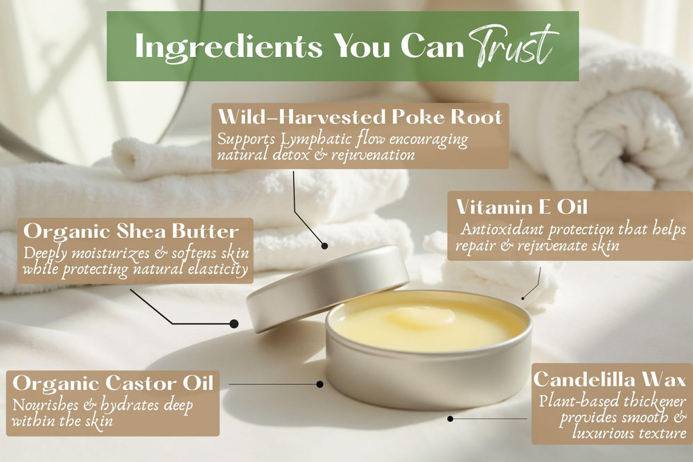 Creamy, smooth salve texture ready for application